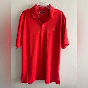 Pebble Beach Vibrant Orange Polo Shirt sz L Golf